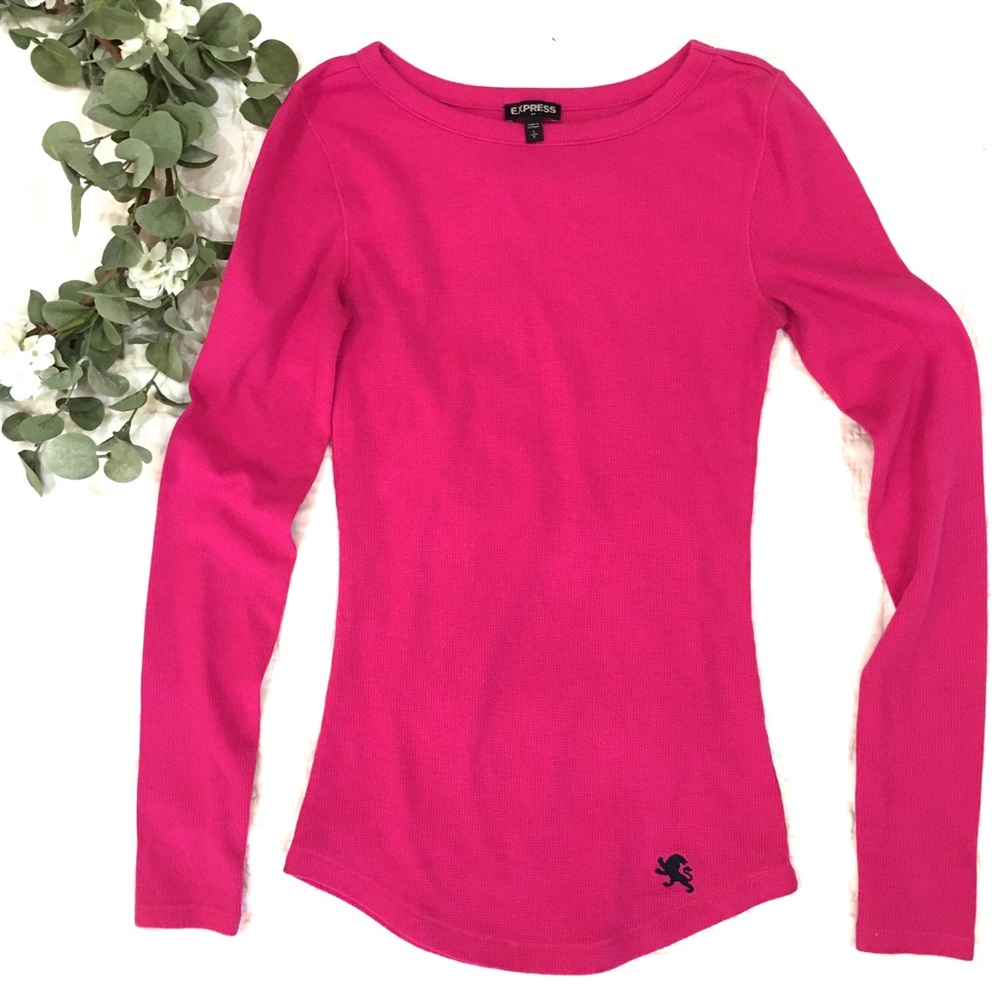 Express waffle knit style ribbed super soft shirt